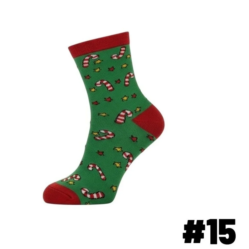 Calcetines Navideños Unisex De‎ Punto Tallas 5.5-8.5 Suaves Y Cómodos 5 Pares
